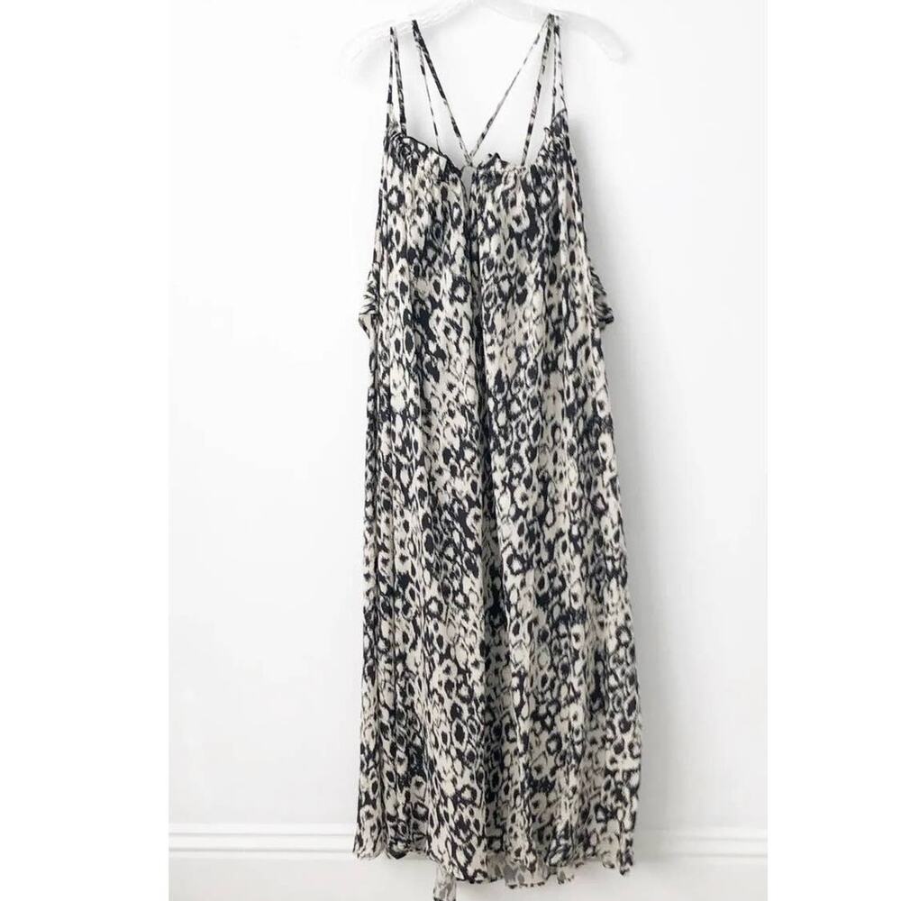 New Anthropologie Strappy Midi Dress $138 XXS 00 Black & White Cover-Up - Picture 8 of 9